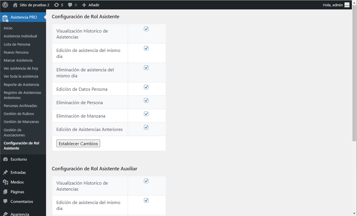 P15 PRO Control de Asistencia Sectorial